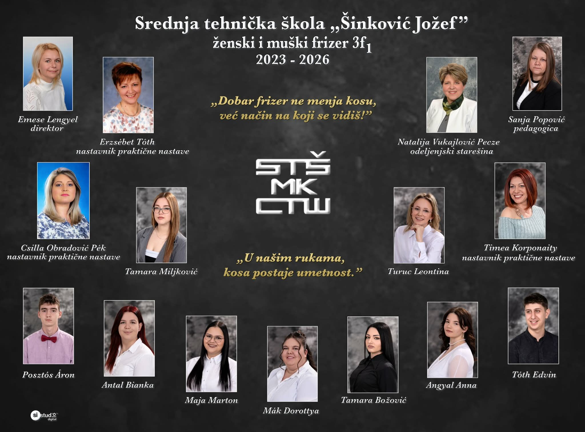 A 3F1 osztály végzős diákjai